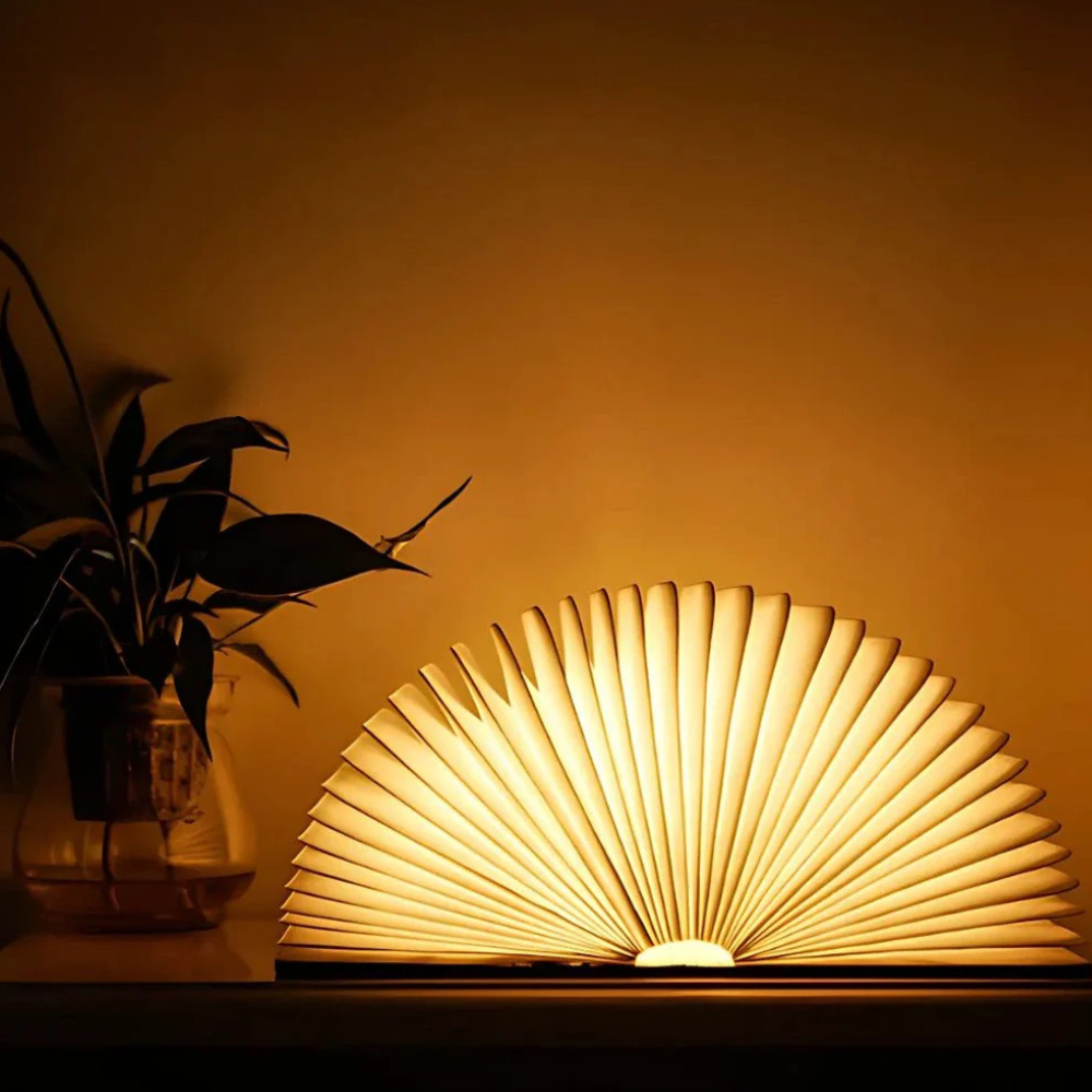 Lampe en papier pliable à DEL - Veilleuse en style accordéon