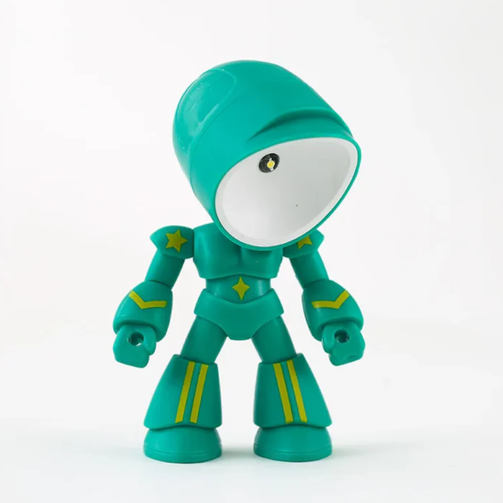 Lampe Mini LED Moderne Inspirée des Robots - Veilleuse d'Accent au Caractère Ludique
