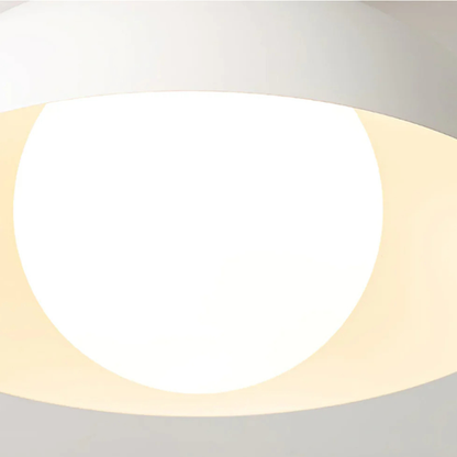 Flush Mount Ceiling Light with Nested Dome - Modern Mid Century Metal