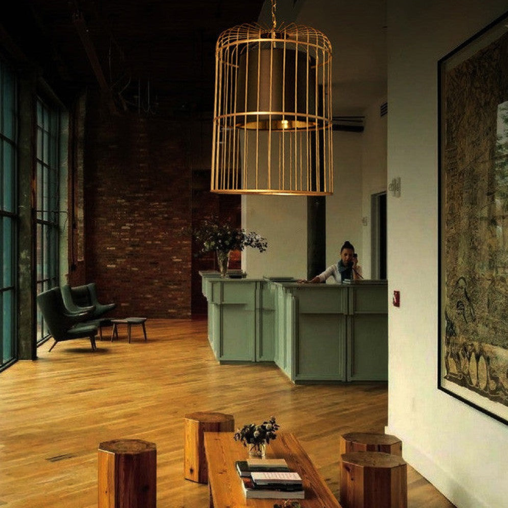 Modern Gold Birdcage Pendant Light - Art Deco Tiered Metal Pendant Lights