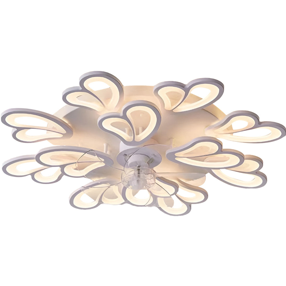 Deckenventilator zum Einbau mit Licht und integrierter LED-Beleuchtung – Moderner Kunststil