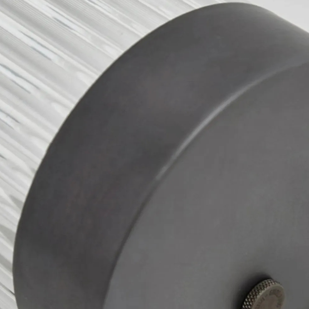 Entryway Light Fixtures with Ribbed Glass and Metal - Cylinder Sconce
