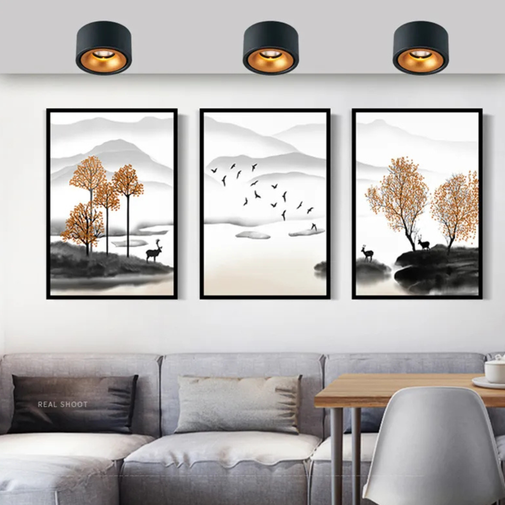 Surface Mount LED Spotlight with Anti-Glare Deep Recess - Industrial Style