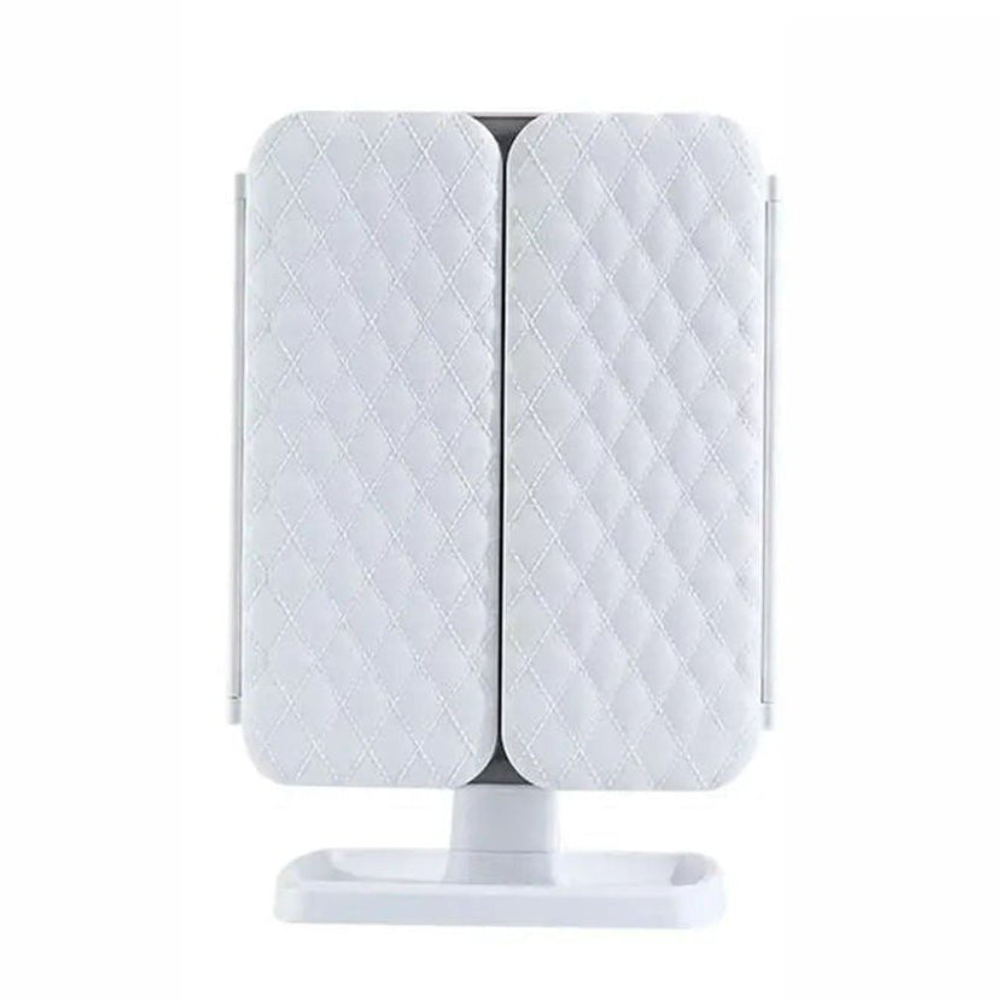Led makeup mirror with Foldable Triple Panel Design - Modern Minimalist