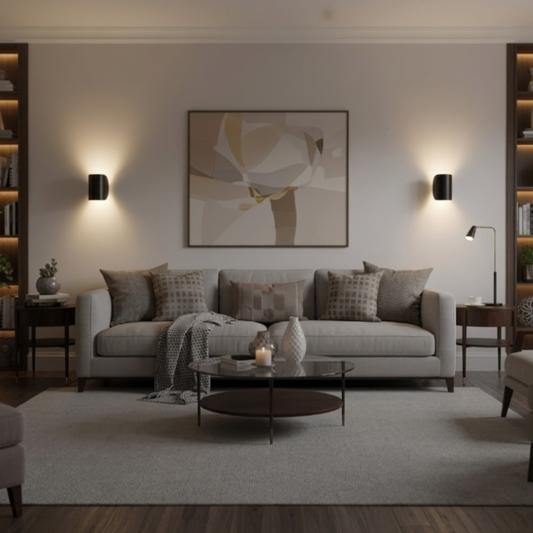 Vertical Pivoting Semi-Circle Wall Sconce - Directional Up and Down Light