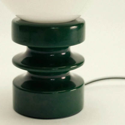 Table Lamp with Frosted Glass Globe Shade - Modern Mid Century Retro