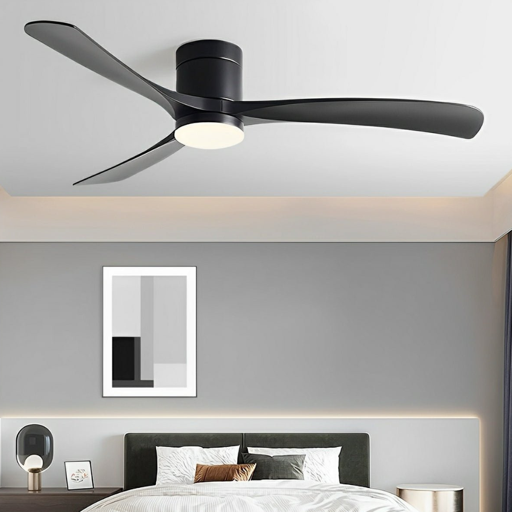 LED-Deckenventilator mit flachem Design und umkehrbarem DC-Motor – Nordischer Stil