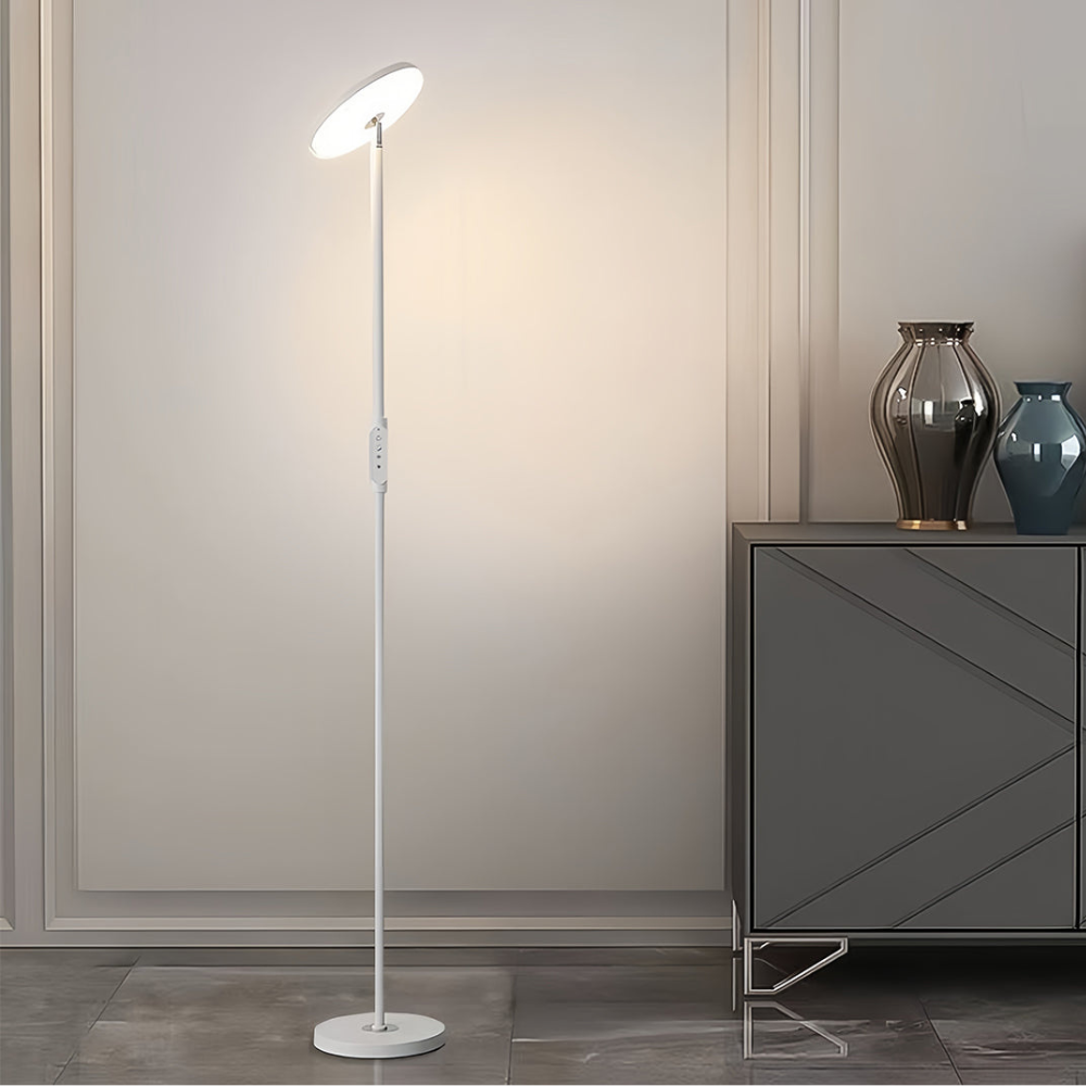 Lampadaire réglable avec rotule à 360 degrés et pied en fer mince - Architectural