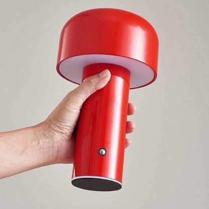 Mushroom Table Lamp Rechargeable LED with Adjustable Brightness - Mid Century
