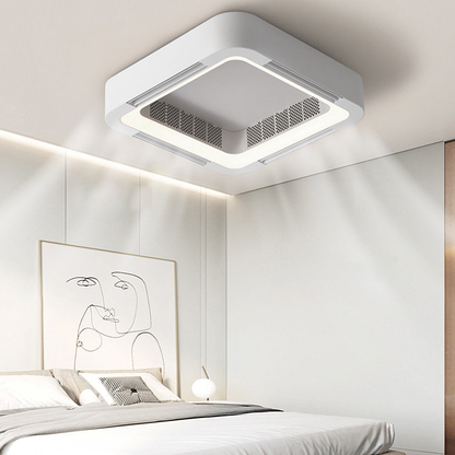 Ceiling Fan with Light and Bladeless Internal Ventilation - High-Modern Style