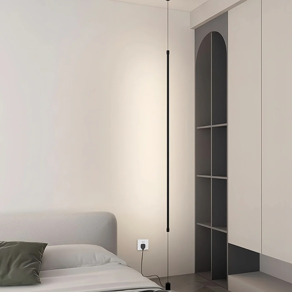 Lampadaire réglable avec ligne verticale du sol au plafond - Haut moderne minimaliste