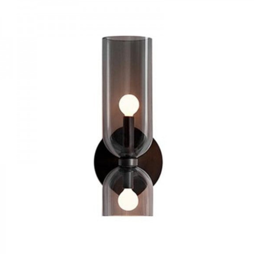 Moderne Sanduhr Glas-Wandleuchte – Geometrische Wandleuchte mit zwei Kugeln
