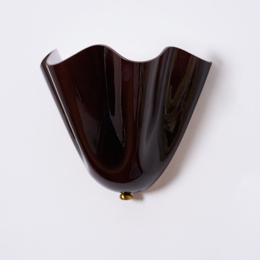Moderne Glas-Wandlampe mit Rüschen - Organische blühende Blumen-Wandlampe