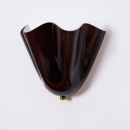 Modern Ruffled Glass Wall Sconce - Organic Blooming Flower Wall Lamp