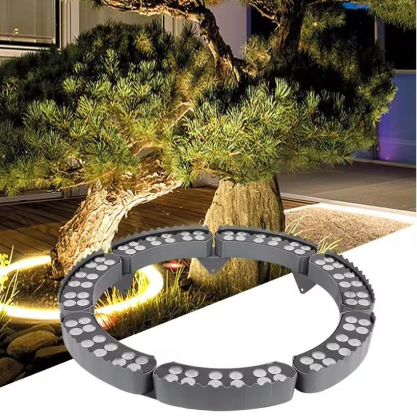 Circular Tree Ring Upwards LED Spotlight