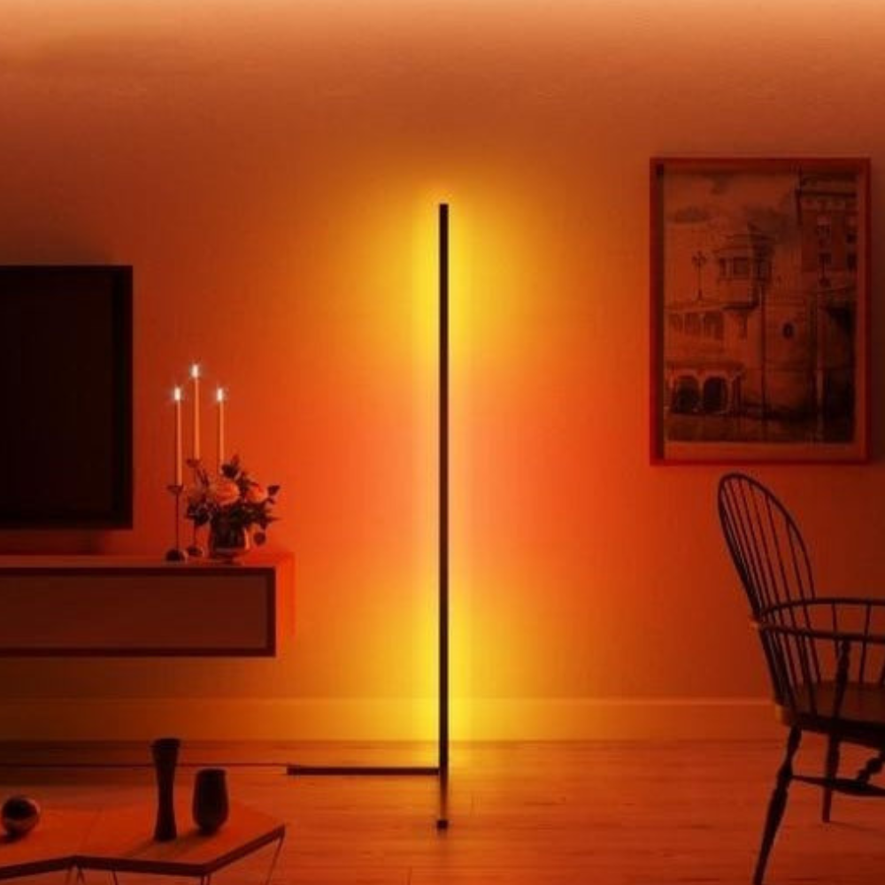 LED-Eck-Stehlampe mit Fernbedienung – Minimalistisches RGB