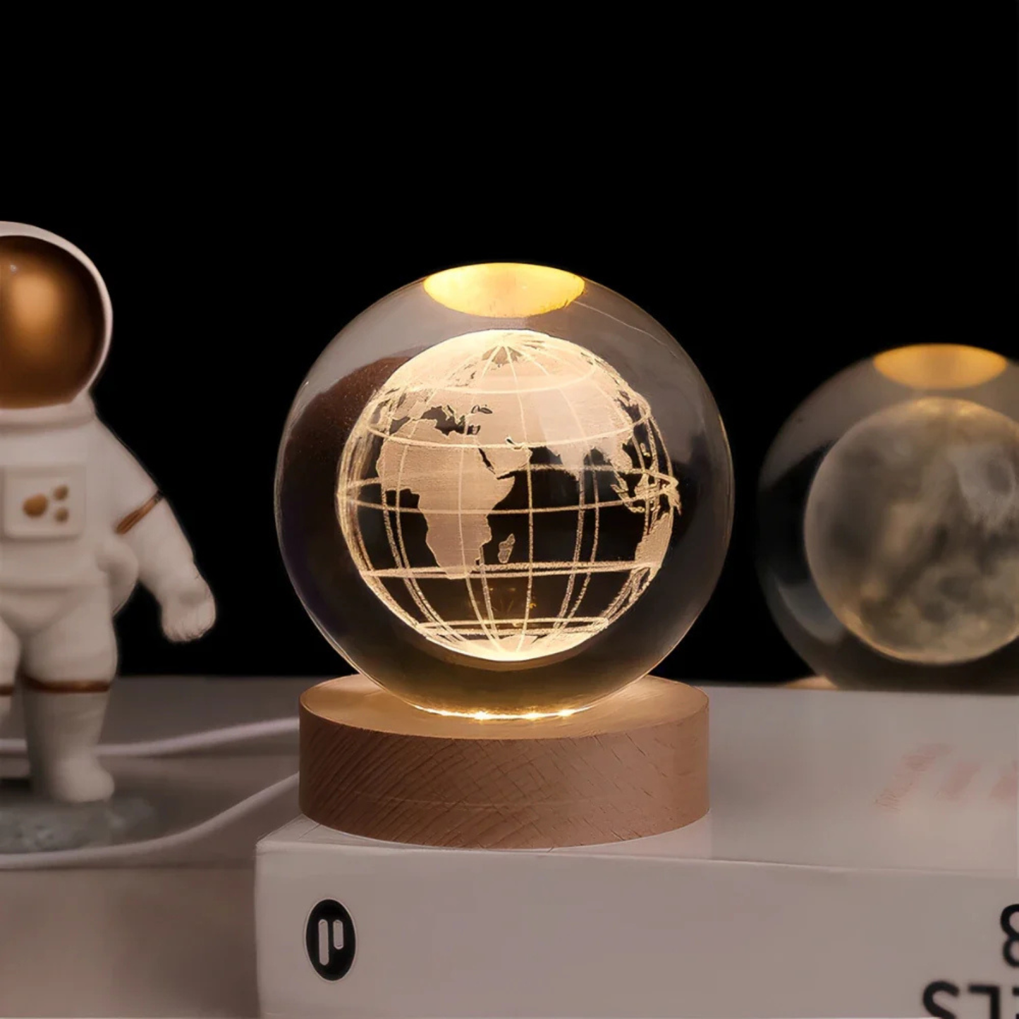 Engraved Crystal Ball Light