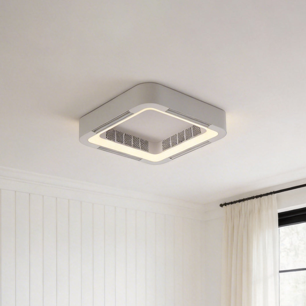 Ceiling Fan with Light and Bladeless Internal Ventilation - High-Modern Style