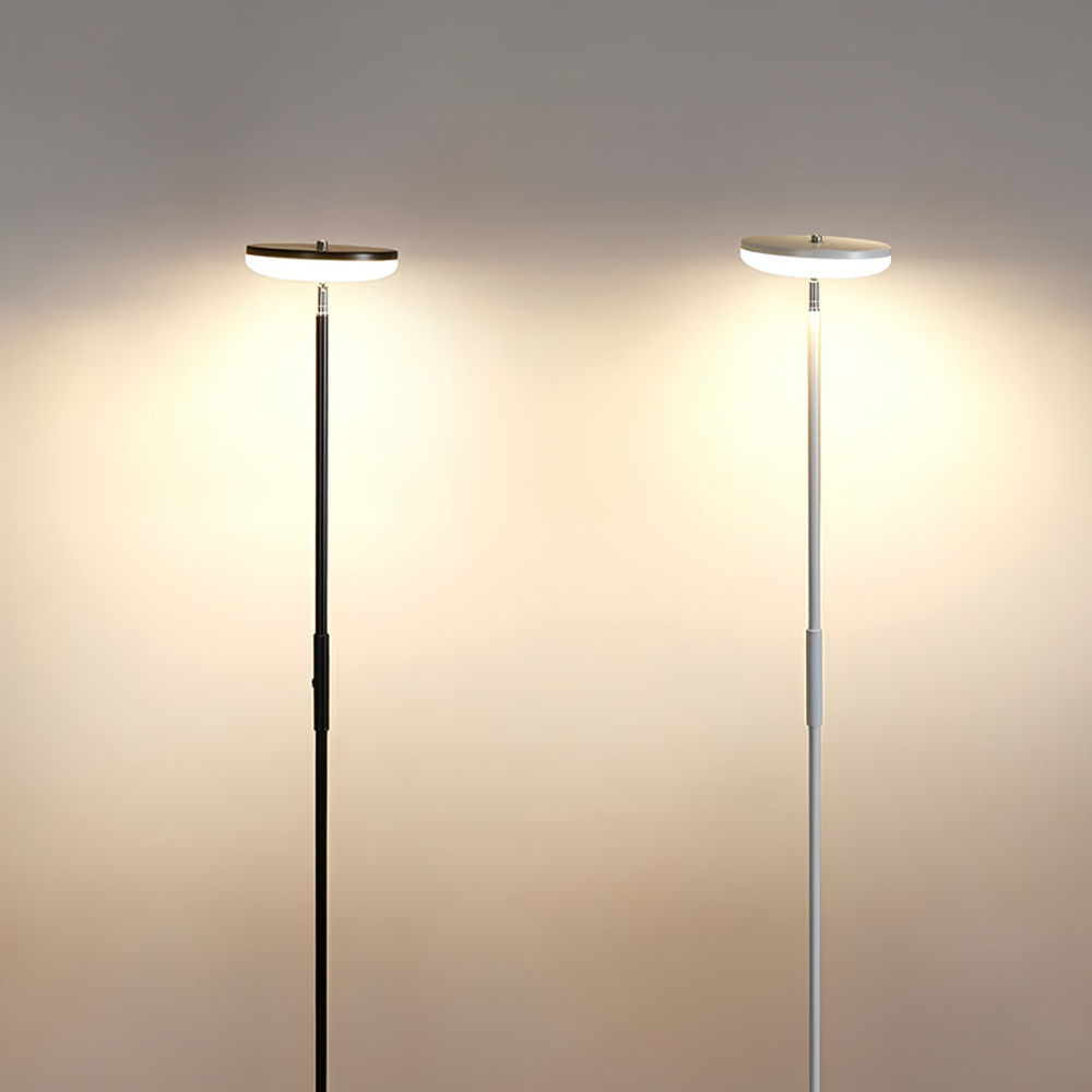 Lampadaire réglable avec rotule à 360 degrés et pied en fer mince - Architectural