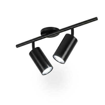 LED Track Lighting with Adjustable Radial Spotlights - Modern Industrial