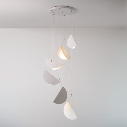 Modern Artistic Multi-Head Chandelier Light - Floating Curved Hanging Light