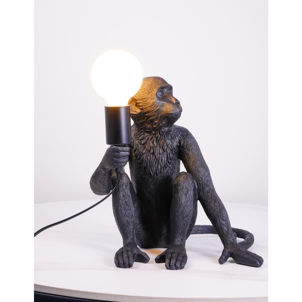 Verspielte Affen-Tischlampe – Skulpturale Tierkunst Schreibtischleuchte