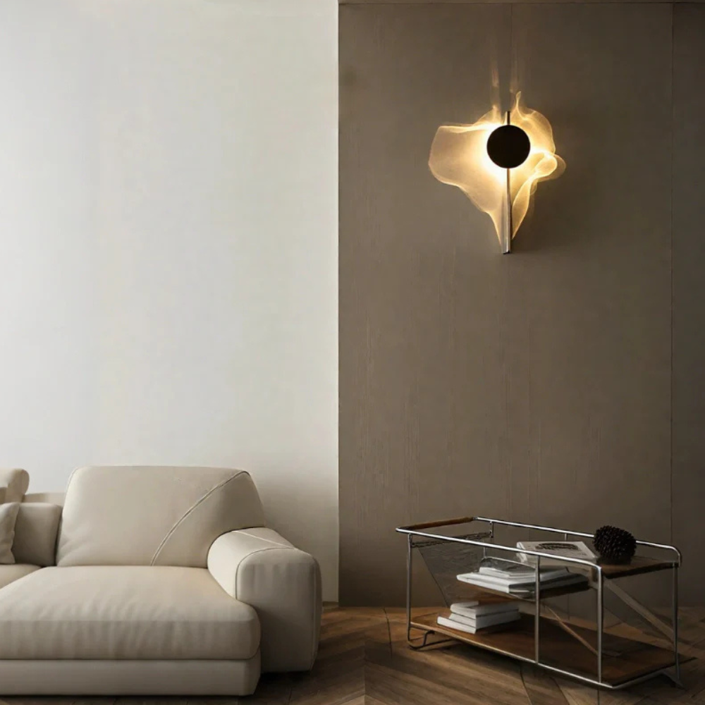 Applique murale moderne à LED effet ondulation d'eau - Lumière d'accent ombre abstraite