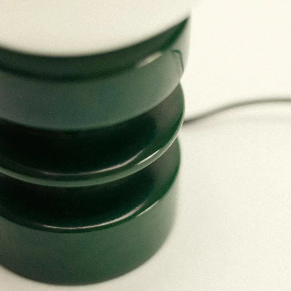 Table Lamp with Frosted Glass Globe Shade - Modern Mid Century Retro