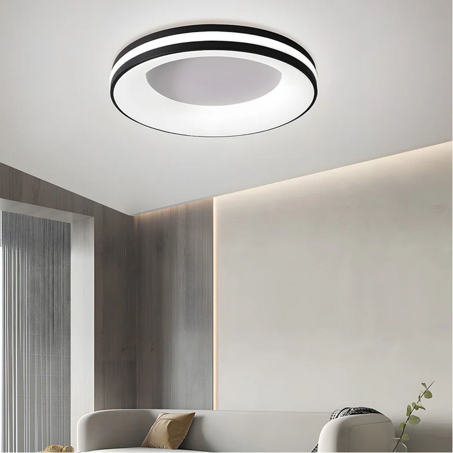 Plafonnier rond moderne - Montage affleurant peu profond