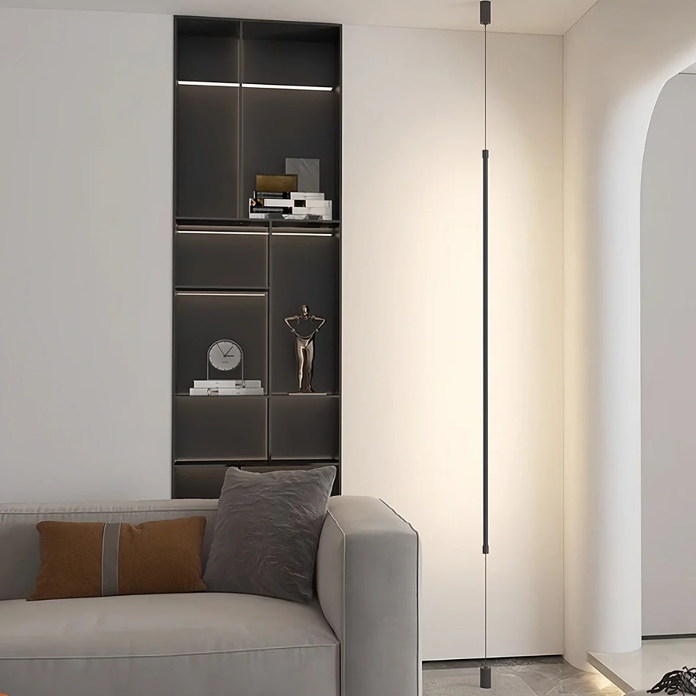 Lampadaire réglable avec ligne verticale du sol au plafond - Haut moderne minimaliste
