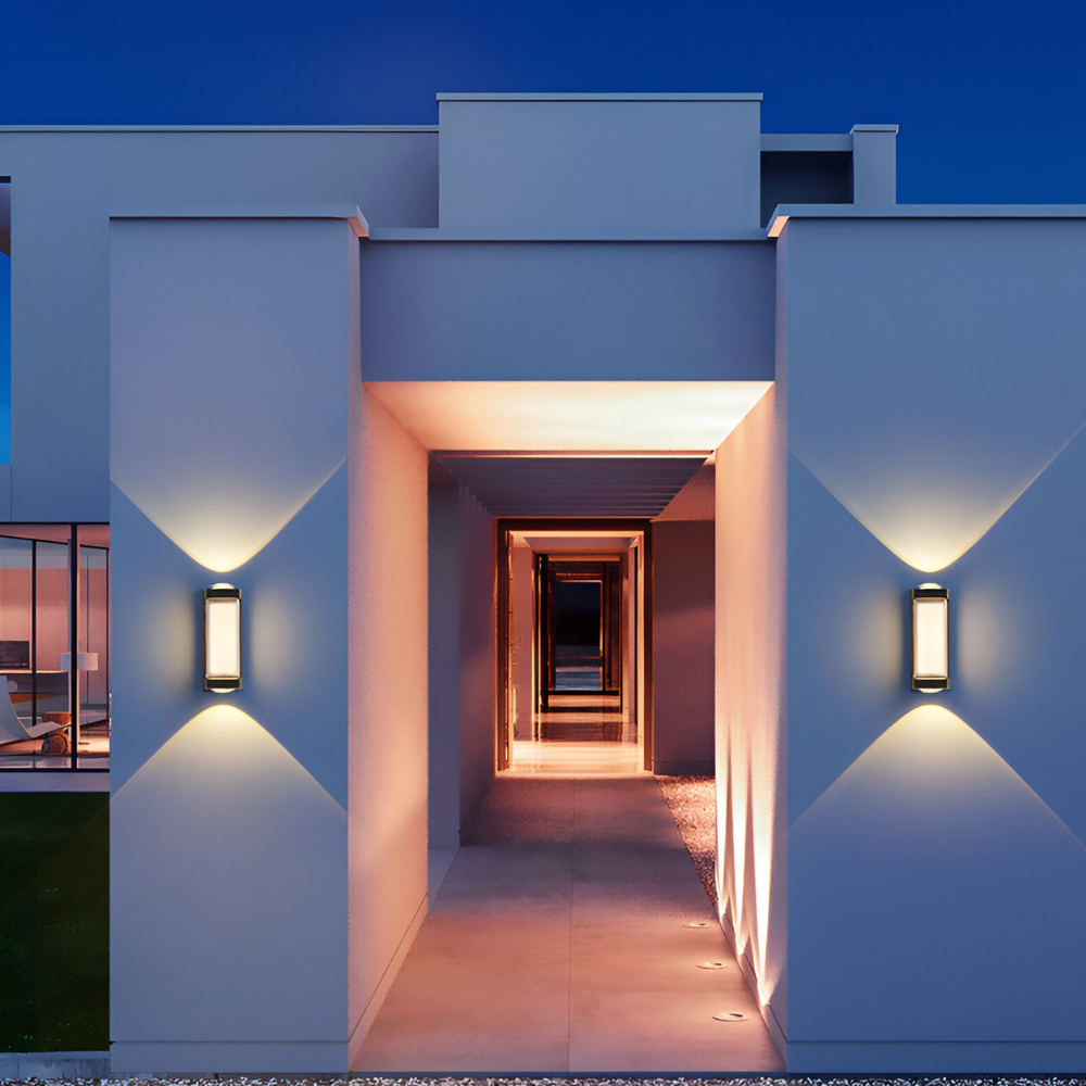 Außen-LED-Verandaleuchten mit integrierter LED und mattierter Acryllinse
