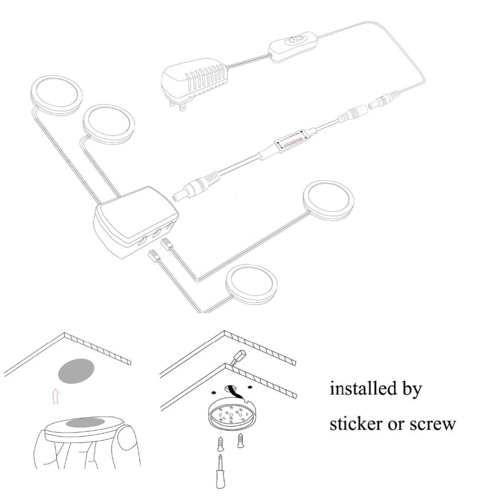 LED-Pucklichter mit kabelloser Fernbedienung und Dimmer – 120 Grad breiter Lichtstrahl