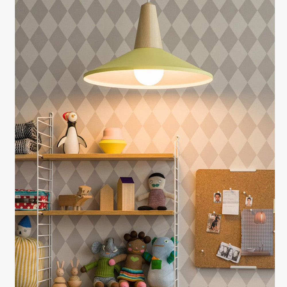 Modern Wood Nordic Pendant Light - Artisan Macaron Silhouette Hanging Lamp