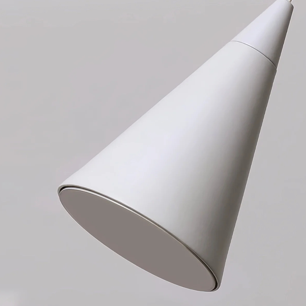 Lampadaire réglable avec câble du sol au plafond et cônes géométriques - Hautement moderne