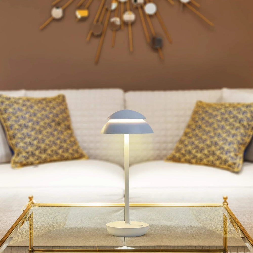 Lampe de table sans fil à LED minimaliste scandinave - Lumière rechargeable à intensité variable