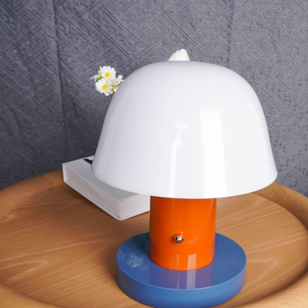 LED Table Lamp with USB Port and Touch Dimmer - Mid Century Danish Style
