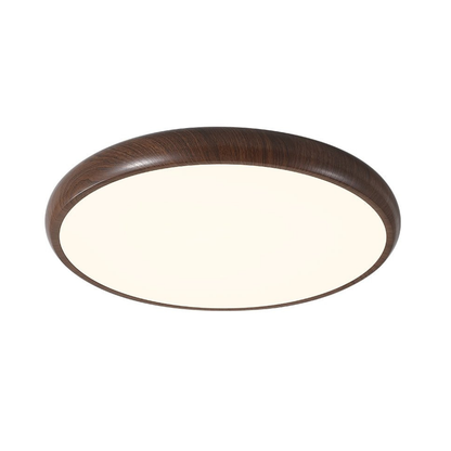 Flush Mount LED Ceiling Light with Wood-Inspired Acrylic Frame - Scandinavian Style
