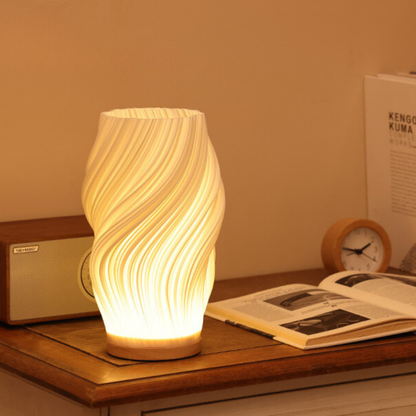 Modern Textured Bedside Vase Lamp