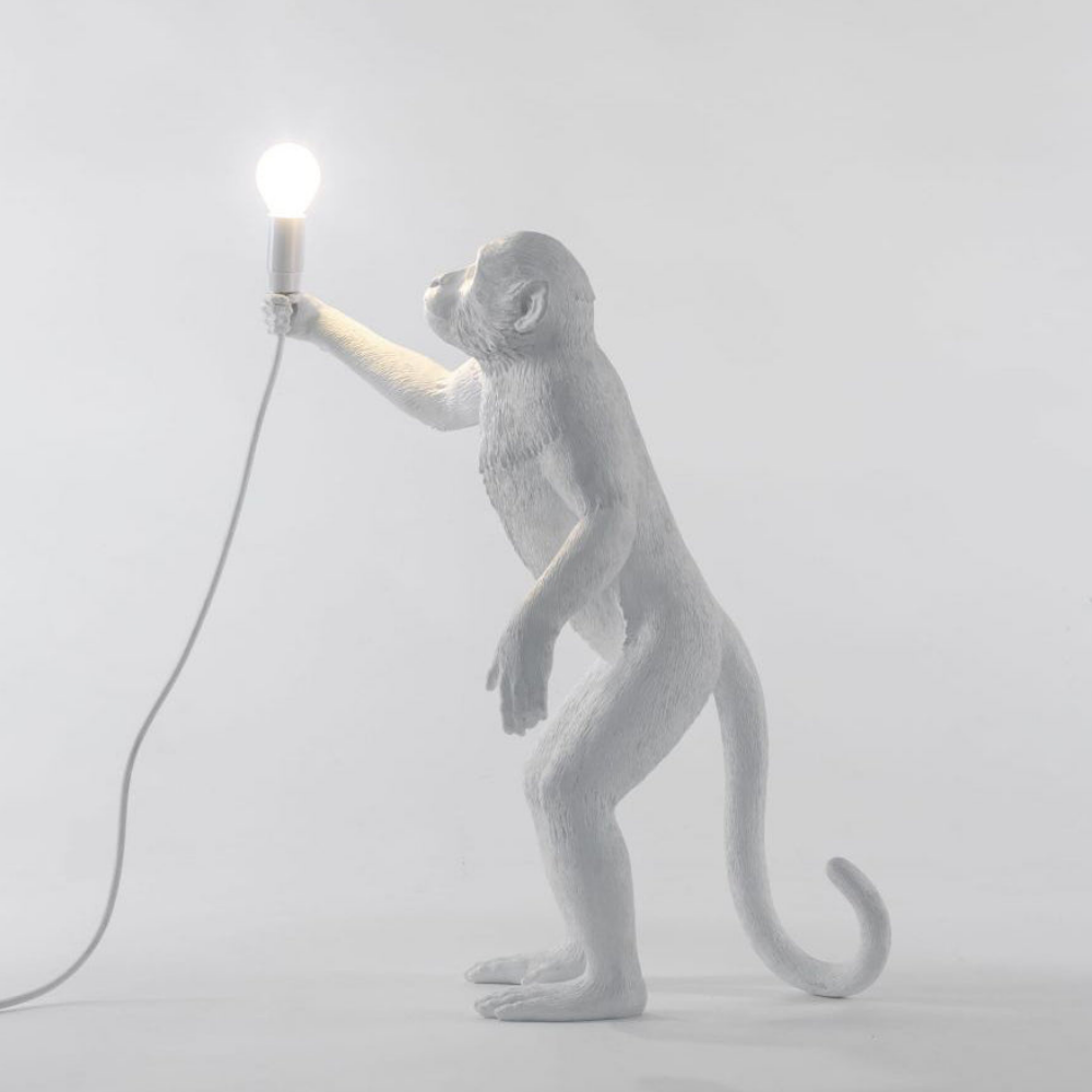 Verspielte Affen-Tischlampe – Skulpturale Tierkunst Schreibtischleuchte
