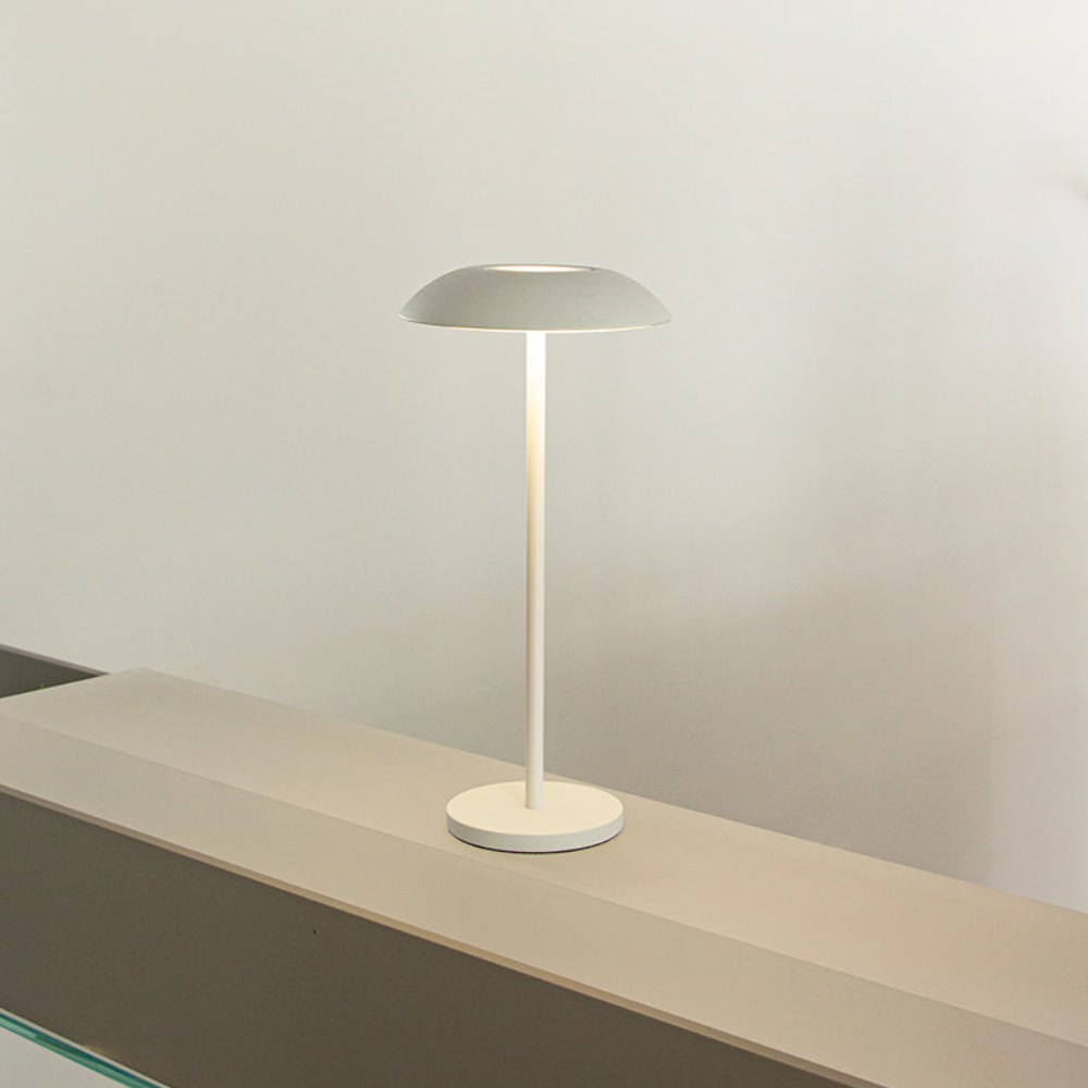 Rechargeable LED Table Lamp - Cordless Iron Desk Light - Modern Minimalist