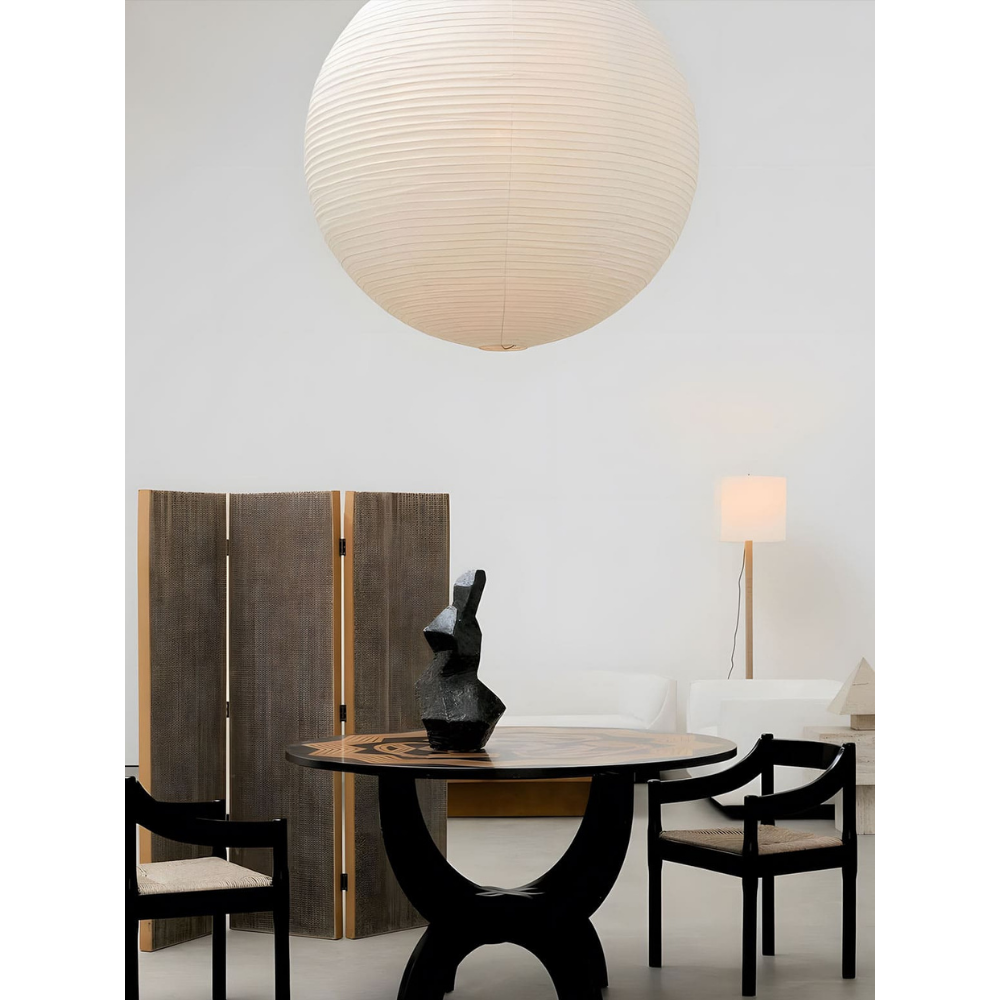 Japanese Paper Lantern Pendant Light - Washi Paper Globe Ceiling Lamp