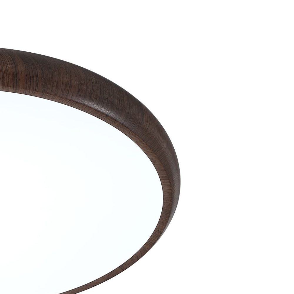 Plafonnier LED encastré avec cadre en acrylique effet bois - Style scandinave