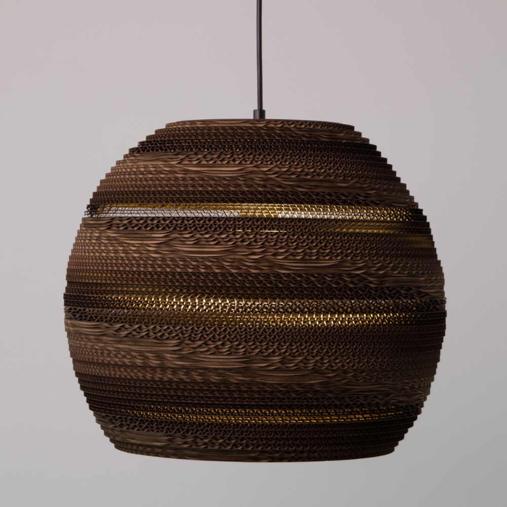 Suspension en papier ondulé moderne - Suspensions en nid d'abeille superposées