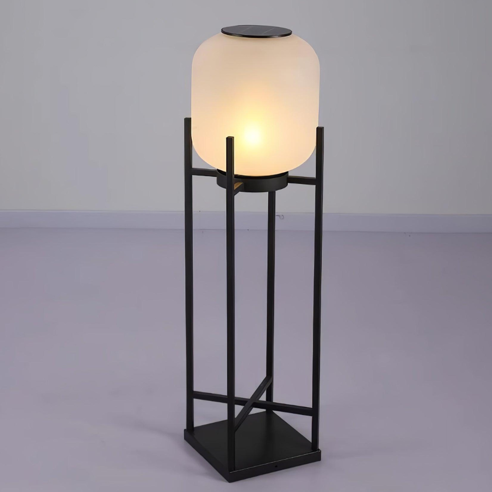 Lampadaire avec base résistante aux intempéries intégrant LED et gradation à distance