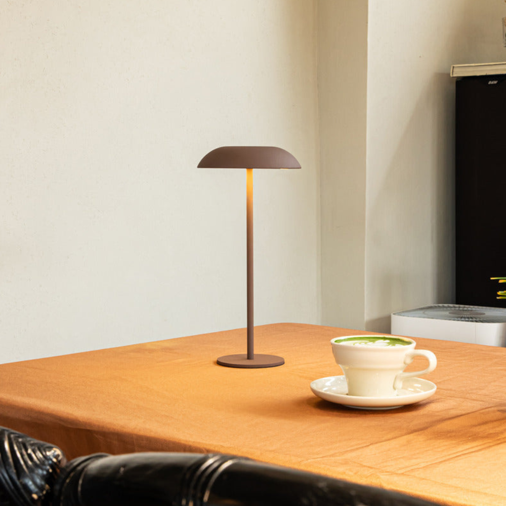 Rechargeable LED Table Lamp - Cordless Iron Desk Light - Modern Minimalist