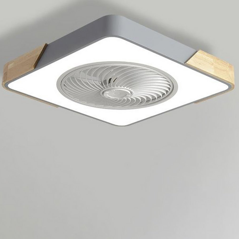 Deckenventilator zum Einbau mit Licht und Holzakzenten – Skandinavischer Stil
