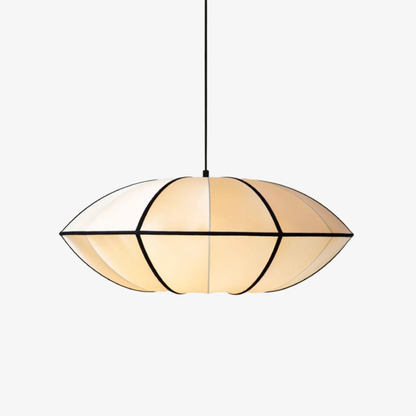 Fabric Pendant Light with Metal Frame - Modern Scandinavian Neutral