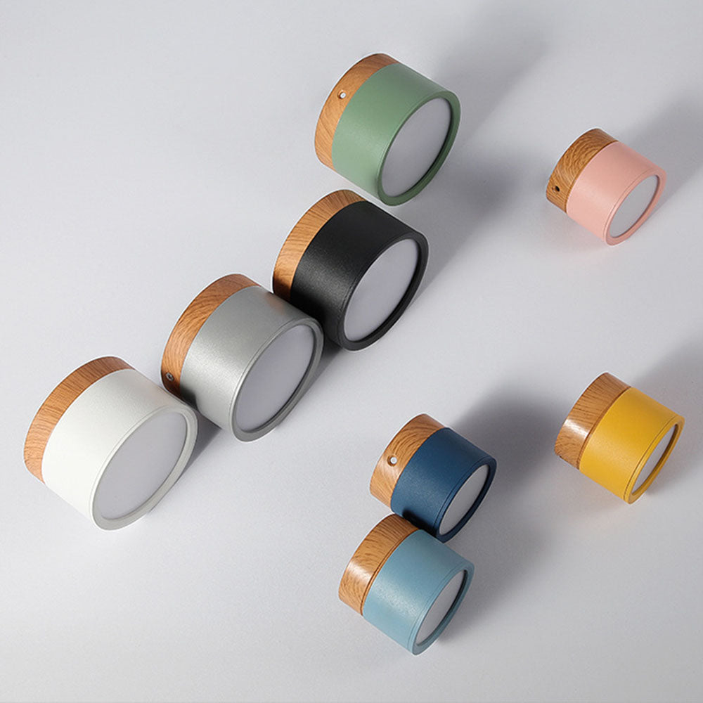 Button Wood Ceiling Light