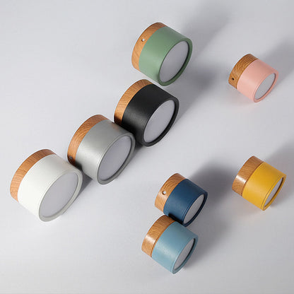 Button Wood Ceiling Light