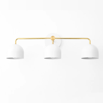 Bathroom lights above mirror with Metallic Frame - Mid-Century Modern